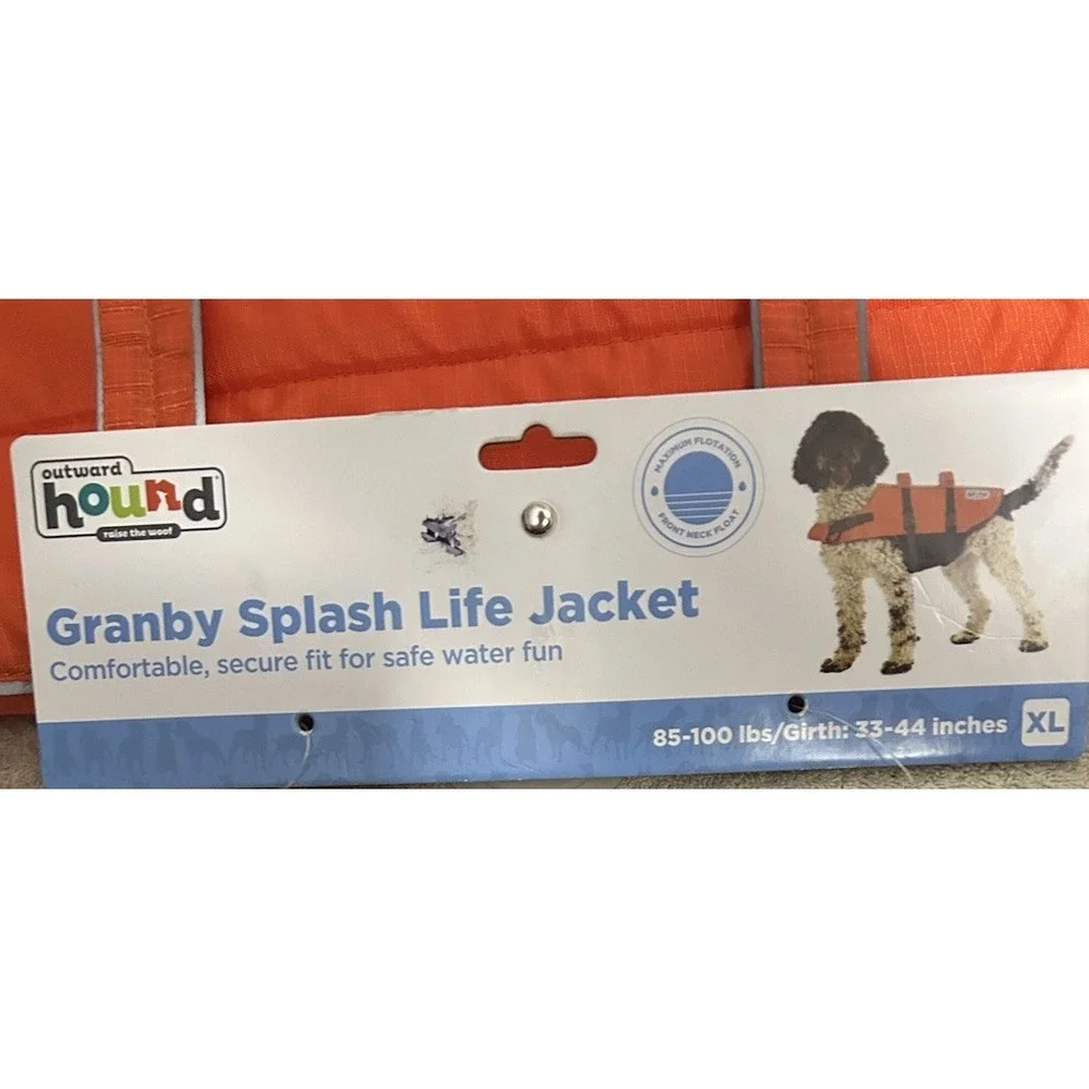 New Outward Hound Granby Life Jacket X-large Dogs 85 - 100 Lbs/Girth 33-44 inch